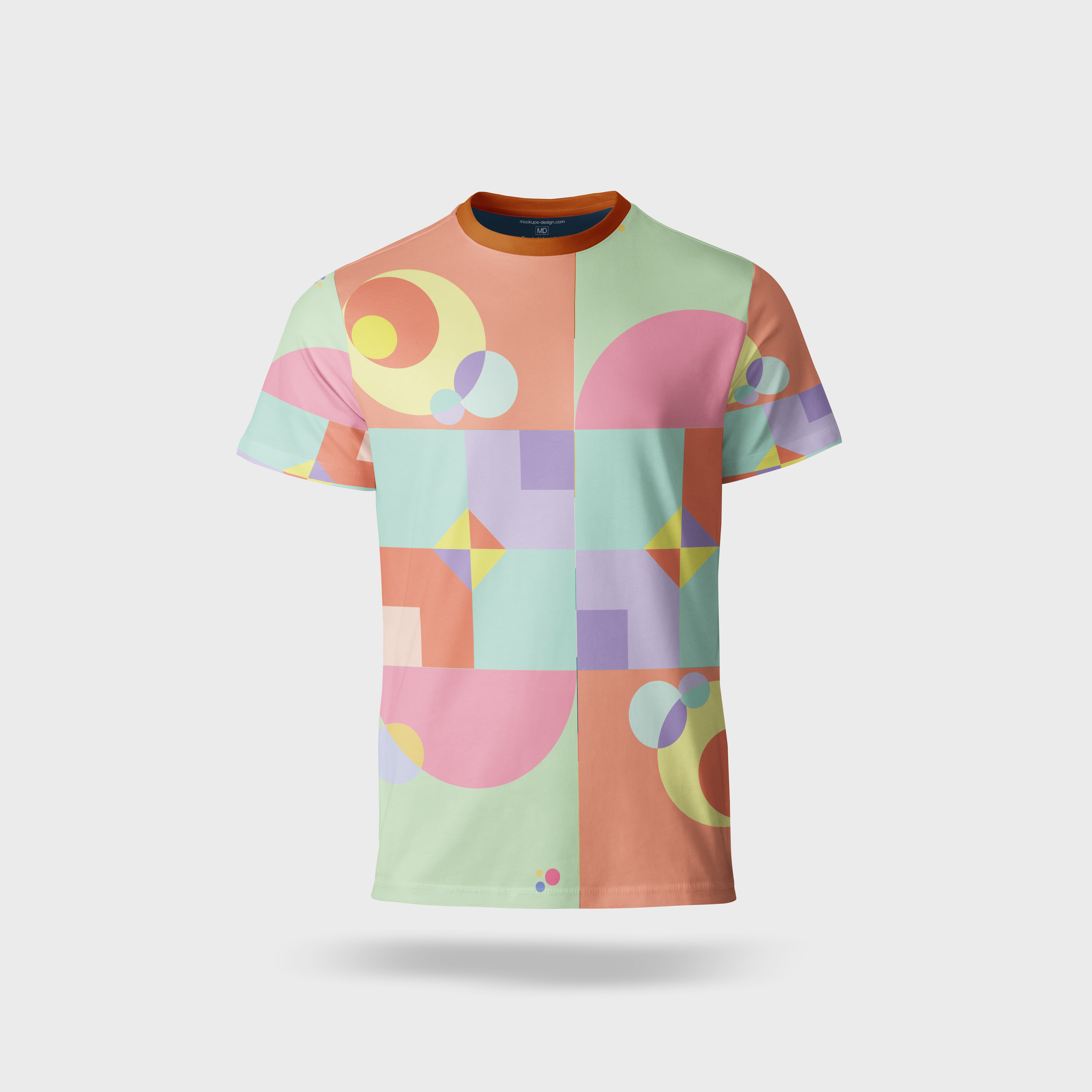 Color Study pattern applied to a t-shirt mockup