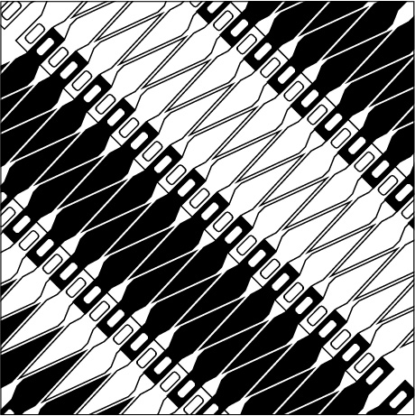 Repetition texture study, an interlocking diagonal pattern