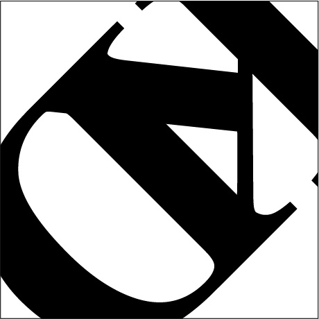 Final cropped letterform composition, guide removed